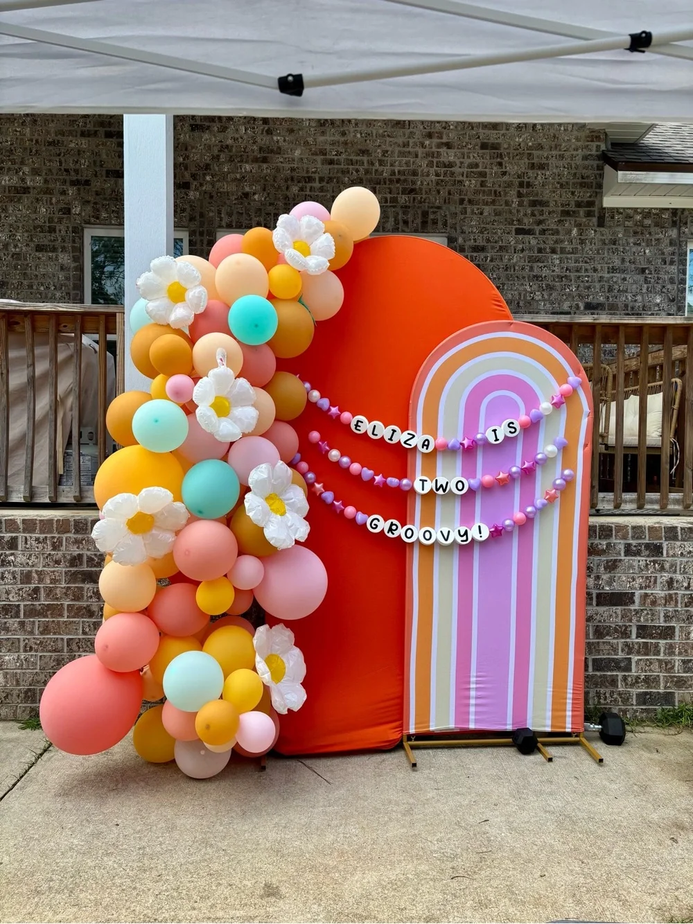 Colorful Retro Rainbow arch covers